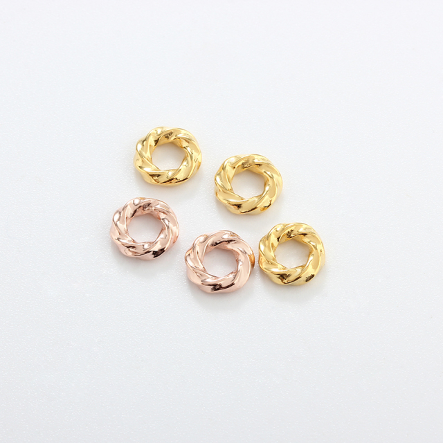 925 Sterling Silver Twisted Knot Ring Spacer Beads,Approx 1.7*7.0mm