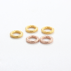 925 Sterling Silver Hammered Textured Ring Spacer Beads