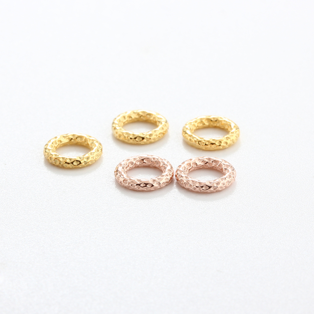 925 Sterling Silver Hammered Textured Ring Spacer Beads