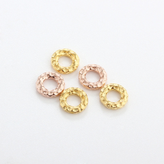 925 Sterling Silverhammered Textured Ring Spacer Beads