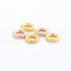 925 Sterling Silverhammered Textured Ring Spacer Beads