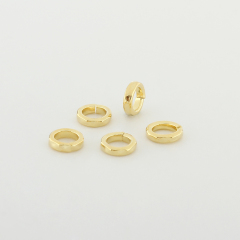 925 Sterling Silver Open Hammered Ring Spacer Beads