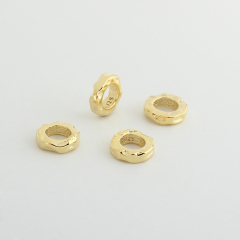 925 Sterling Silver Open Hammered Ring Spacer Beads