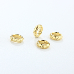925 Sterling Silver Patterned Ring Spacer Beads