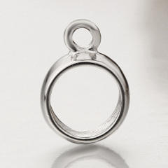 925 Sterling Silver Round Ring Charm