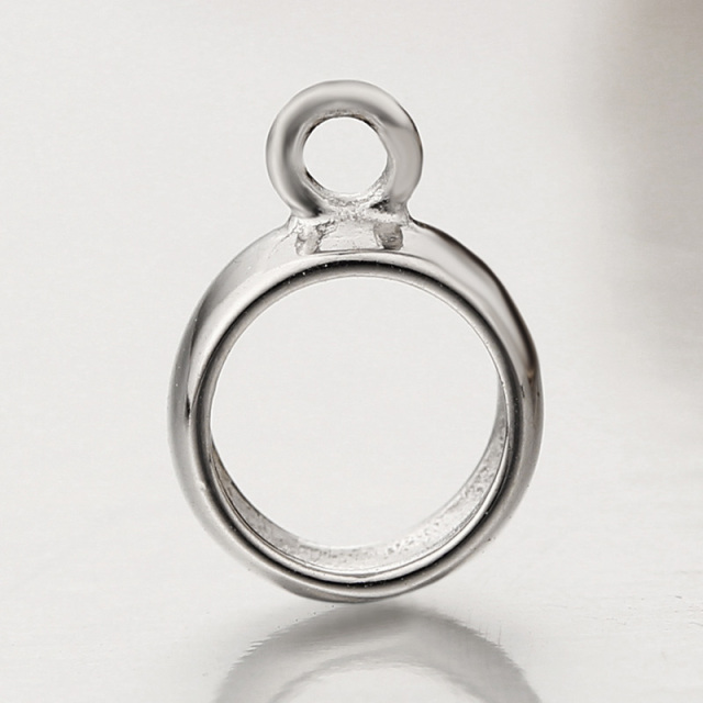 925 Sterling Silver Round Ring Charm