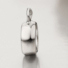 925 Sterling Silver Round Ring Charm