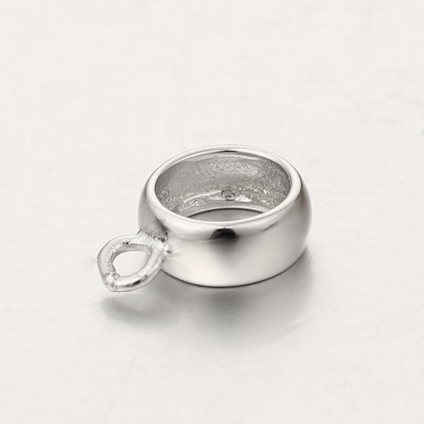 925 Sterling Silver Round Ring Charm