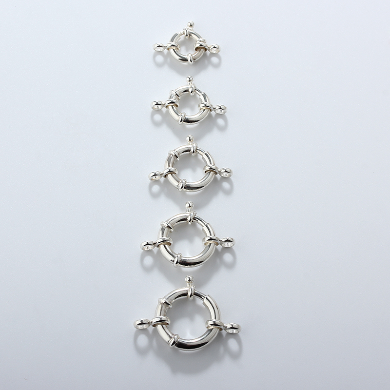 925 Sterling Silver Round Link Clasp