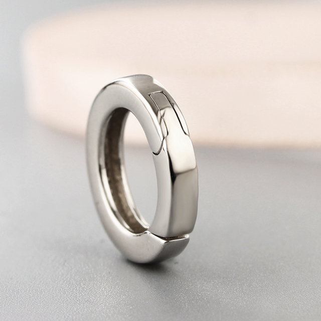 925 Sterling Silver Round Link Clasp