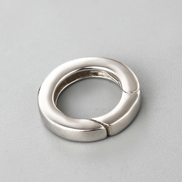 925 Sterling Silver Round Link Clasp