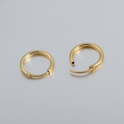 Sterling Silver Hollow Tube Hoop Earrings Findings