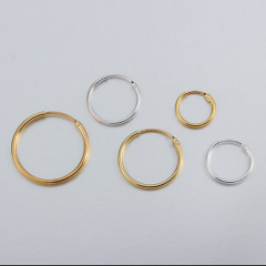 Sterling Silver Hollow Tube Hoop Earrings Findings