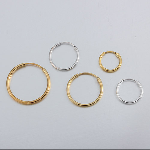 Sterling Silver Hollow Tube Hoop Earrings Findings