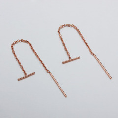 925 Sterling Silver T-Bar Threader Earring Findings