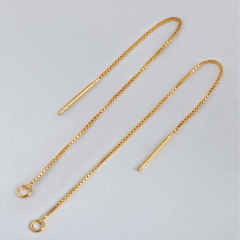 925 Sterling Silver Box Chain Ear Thread Findings