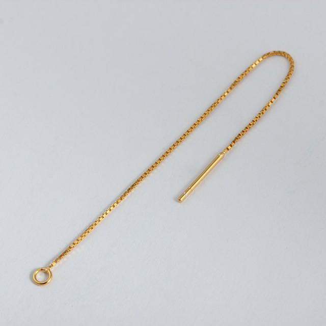 925 Sterling Silver Box Chain Ear Thread Findings