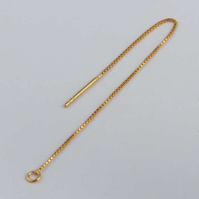 925 Sterling Silver Box Chain Ear Thread Findings
