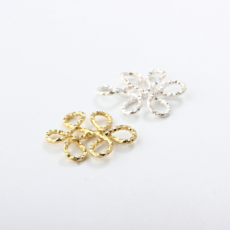 925 Sterling Silver Diamond-Cut Starry Chinese Knot Link Ring