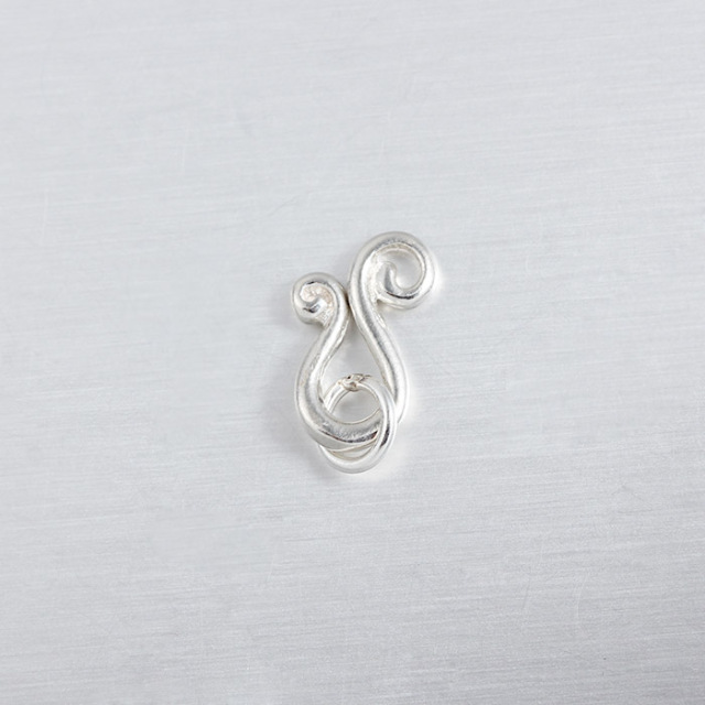 925 Sterling Silver Double Scroll End Hook Clasp Findings