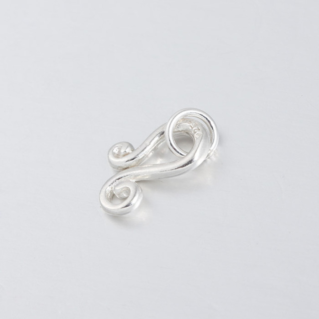 925 Sterling Silver Double Scroll End Hook Clasp Findings
