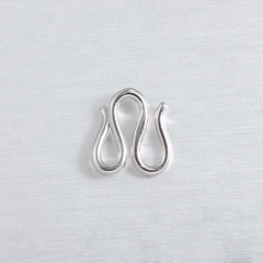 925 Sterling Silver W-Shaped Double Hook Clasp Findings