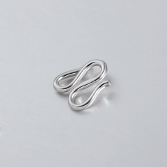 925 Sterling Silver W-Shaped Double Hook Clasp Findings