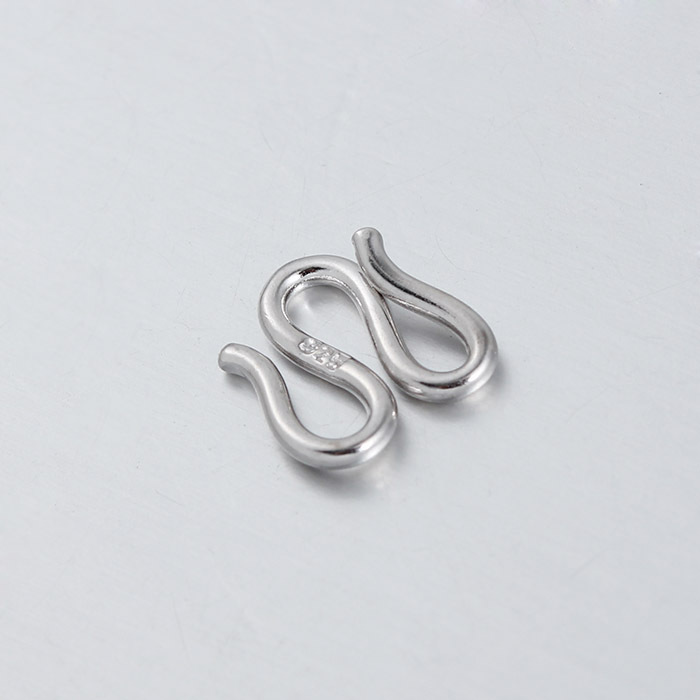 925 Sterling Silver W-Shaped Double Hook Clasp Findings