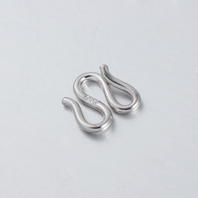 925 Sterling Silver W-Shaped Double Hook Clasp Findings