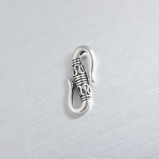 925 Sterling Silver Vintage Pattern S-Hook Clasp Findings