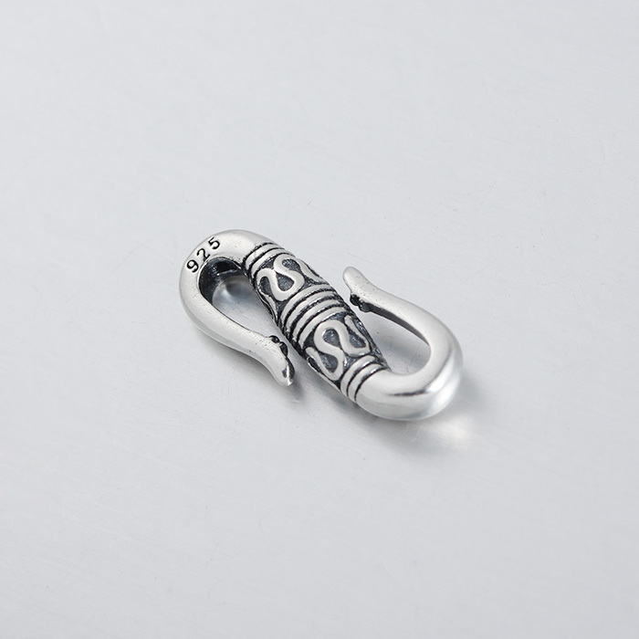 925 Sterling Silver Vintage Pattern S-Hook Clasp Findings