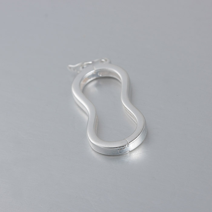 925 Sterling Silver Wave Spring Ring Clasp Findings