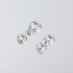 925 Sterling Silver Hook And Eye Clasp Findings