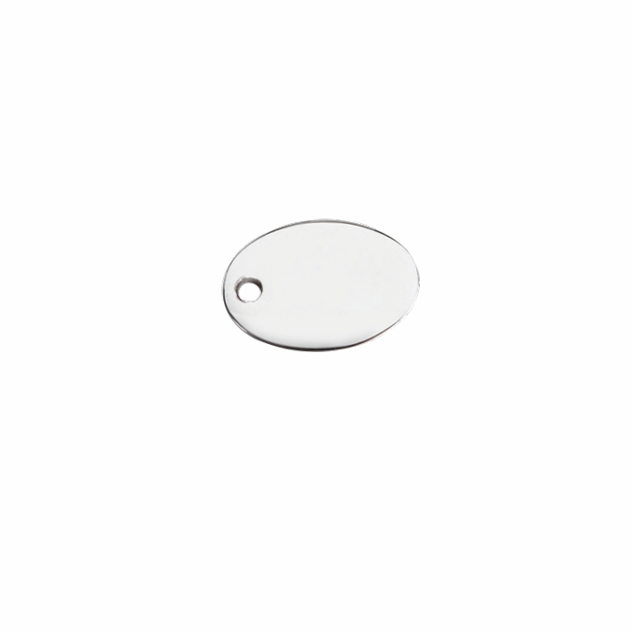 925 Sterling Silver Blank Oval Jewelry Tag