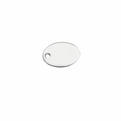 925 Sterling Silver Blank Oval Jewelry Tag