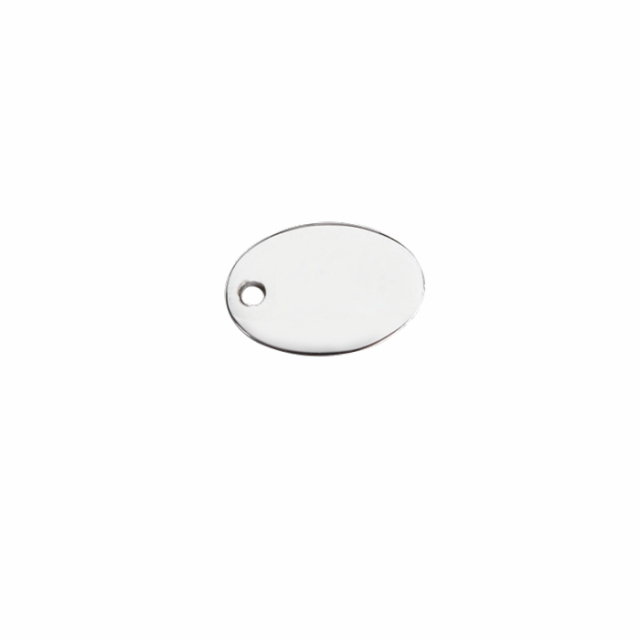 925 Sterling Silver Blank Oval Jewelry Tag