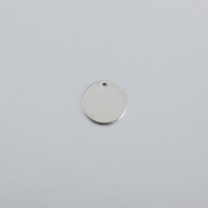 925 Sterling Silver Round Blank Tag Charm For Engraving Logo
