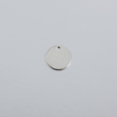 925 Sterling Silver Round Blank Tag Charm For Engraving Logo
