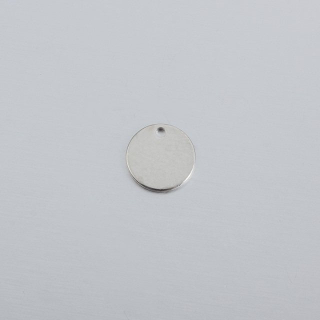 925 Sterling Silver Round Blank Tag Charm For Engraving Logo
