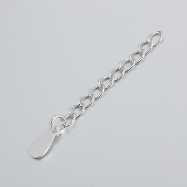 925 Sterling Silver Extender Chain With Drop Tag