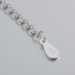 925 Sterling Silver Extender Chain With Drop Tag