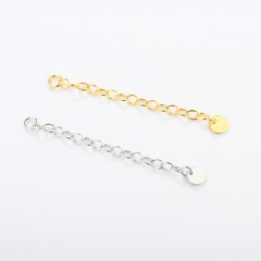 925 Sterling Silver 60c Cable Chain Extender With Charm Ending