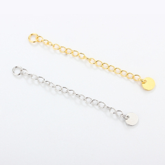 925 Sterling Silver Loose Curb Chain Extender With Charm Ending