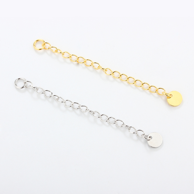 925 Sterling Silver Loose Curb Chain Extender With Charm Ending