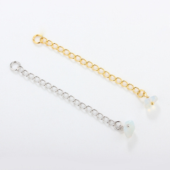 925 Sterling Silver Loose Curb Chain Extender With Charm Ending