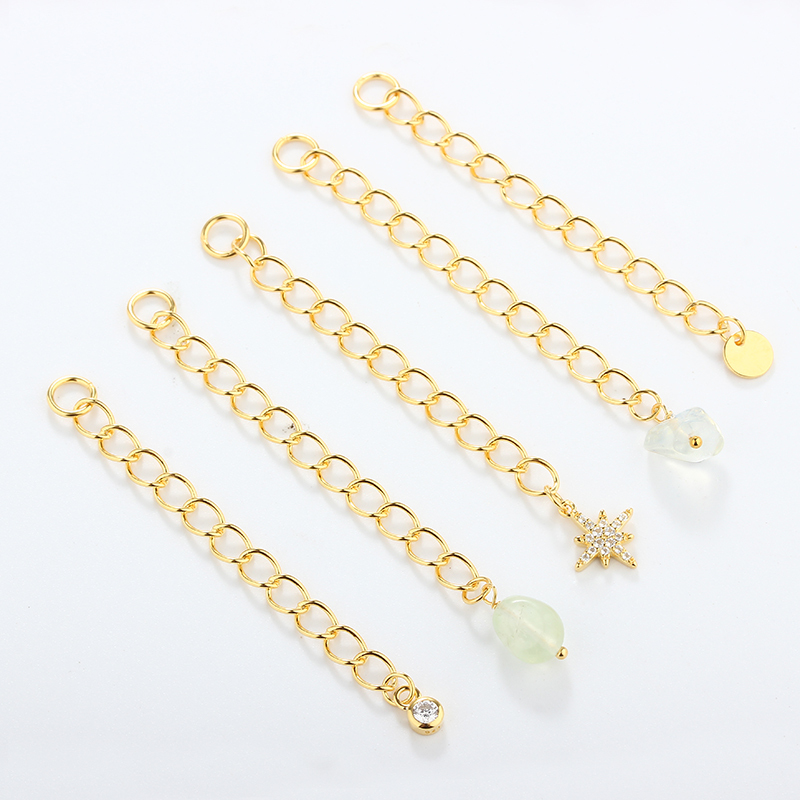 925 Sterling Silver Loose Curb Chain Extender With Charm Ending