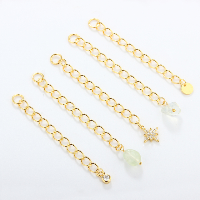 925 Sterling Silver Loose Curb Chain Extender With Charm Ending