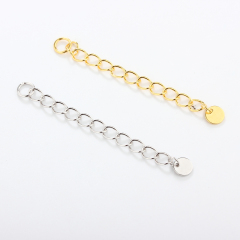 925 Sterling Silver Loose Curb Chain Extender With Charm Ending