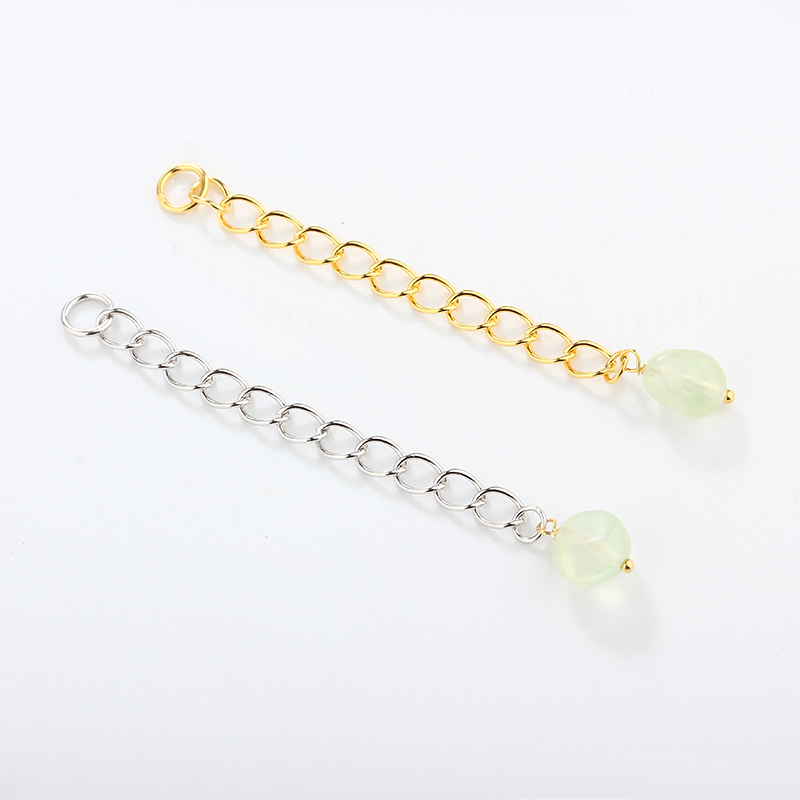 925 Sterling Silver Loose Curb Chain Extender With Charm Ending
