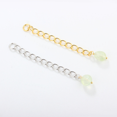 925 Sterling Silver Loose Curb Chain Extender With Charm Ending